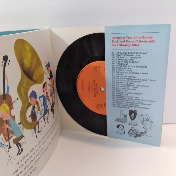 Vintage A Little Golden Book&Record (x2)"Chicken Little&Little Boy w/a Big Horn" - Picture 2 of 5